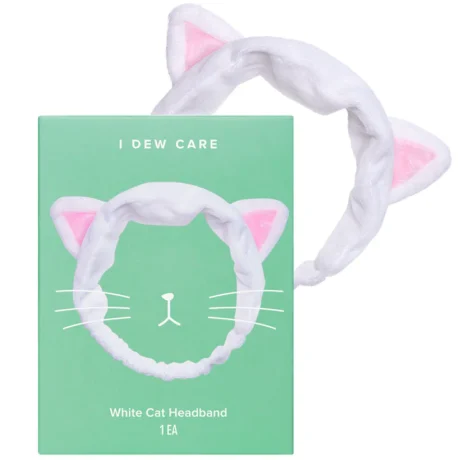 white cat headband