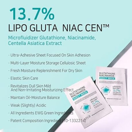 glutathione niacinamide sheet mask 3