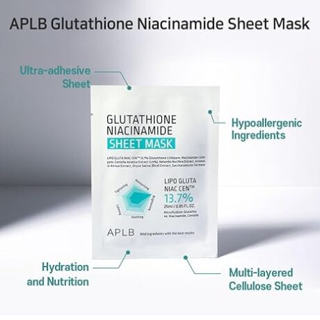 glutathione niacinamide sheet mask 6